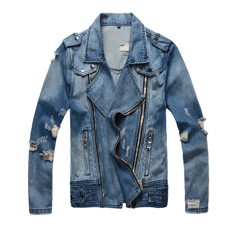 

Модная уличная одежда, куртка, мужские синие джинсы, мотоциклетная куртка, Мужская куртка, Мужская куртка в стиле хип-хоп
