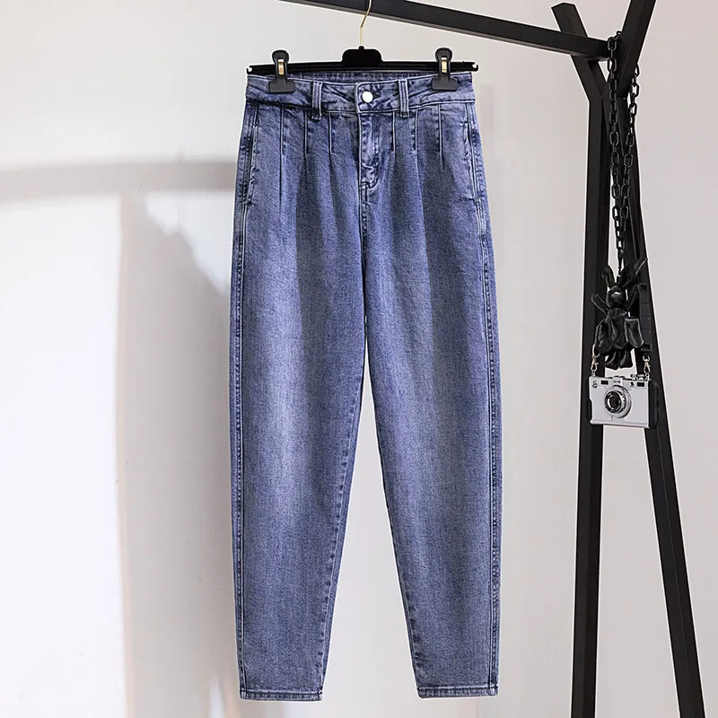 Винтажные прямые джинсы с высокой талией для женщин, уличная одежда, свободные женские джинсы на молнии Y198