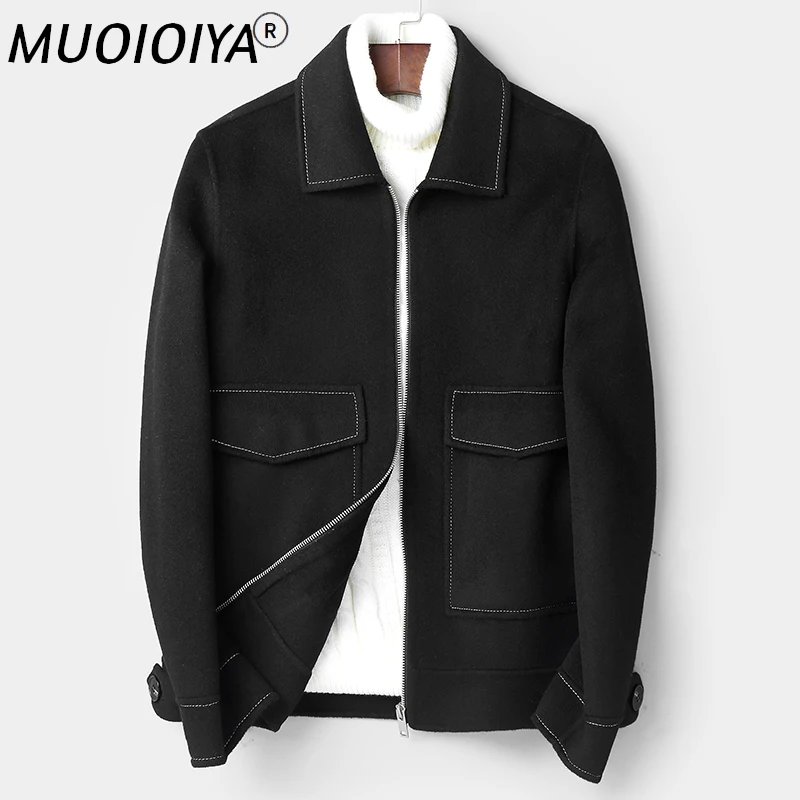 

Мужское шерстяное пальто, теплая короткая куртка в Корейском стиле, модель 81Z8801 на осень и зиму, 2022