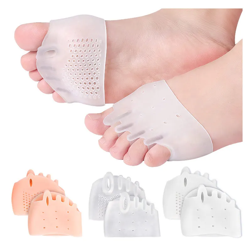 Силиконовые подушечки для передней части стопы, подушечки для облегчения боли в обуви, стельки для пальцев, при вальгусной деформации, Детс...