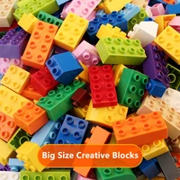 big size diy creative building blocks colorful bulk sets brinquedos bricks base plate early learning educational toys for kids
