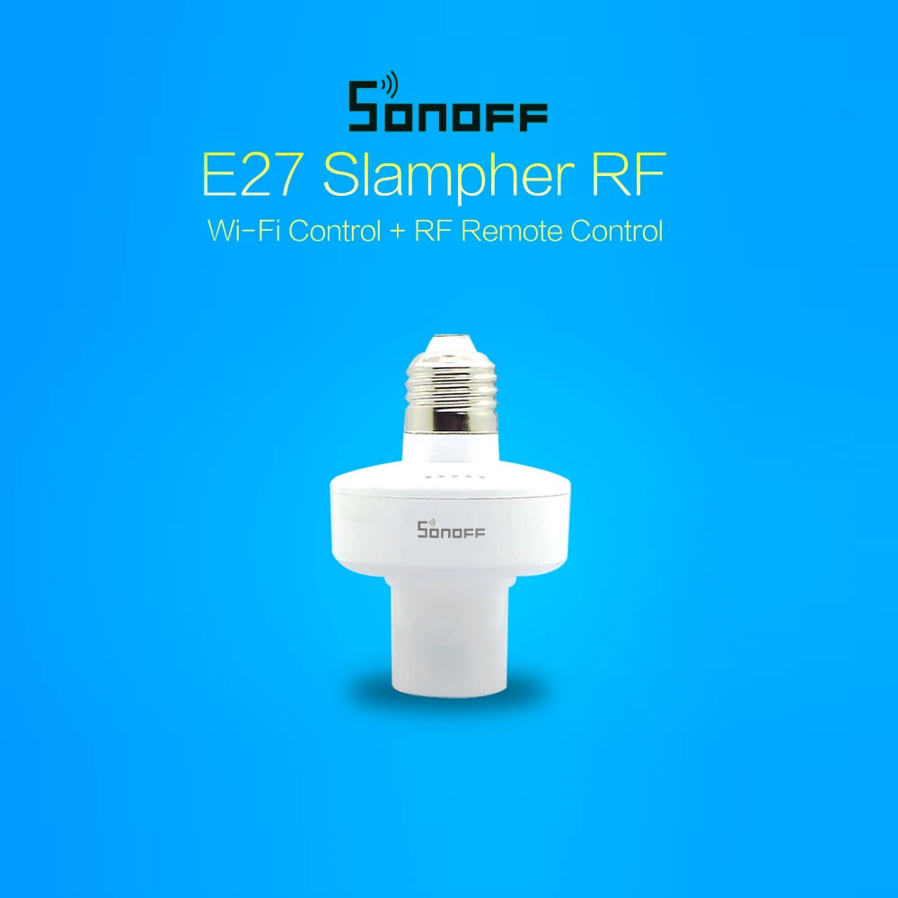 Беспроводной смарт-держатель для светодиодной лампы Sonoff Slampher RF E27 433 МГц