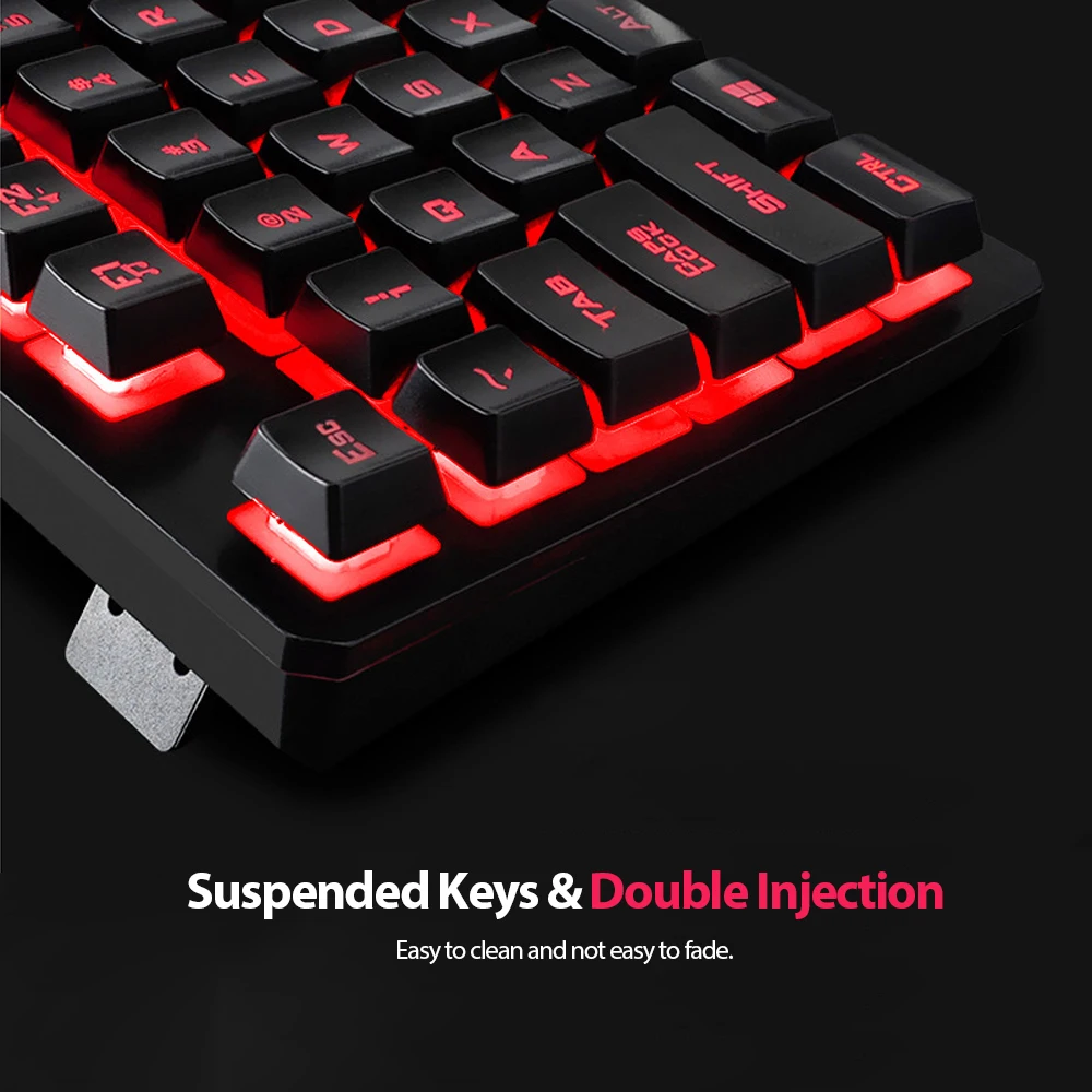 Arealer USB Проводная игровая клавиатура и мышь комбо Водонепроницаемый 3 цвета с подсветкой 2000 dpi для домашнего офиса