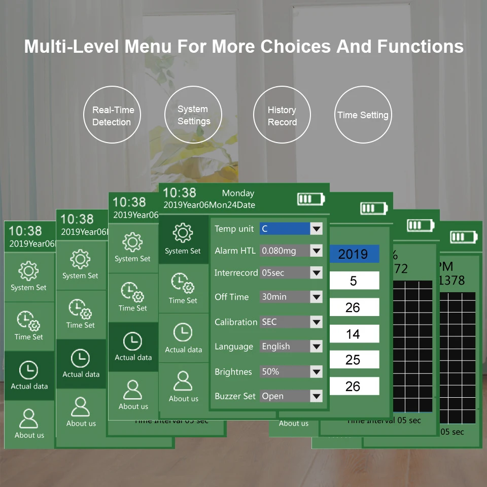 Измеритель температуры и влажности Co2 цифровой портативный детектор утечки газа