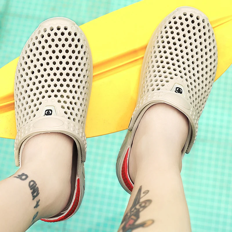 

2021 Summer Women Platform Shoes Garden Sandals Chain Thick Bottom Increased Non-slip Beach Shoes for Sandalias De Mujer