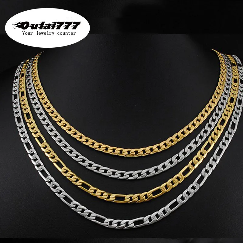 Новинка 2019 Модная бижутерия мужское ожерелье figaro золотая цепочка из нержавеющей