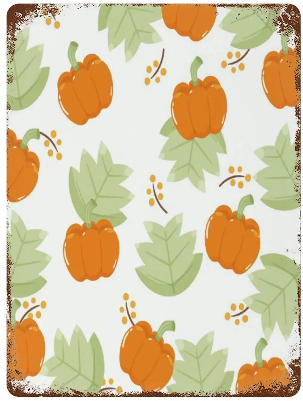 

Винтажный Ретро металлический жестяной знак Настенный декор художественный акварель День благодарения иллюстрация тыквы домашний декор es...