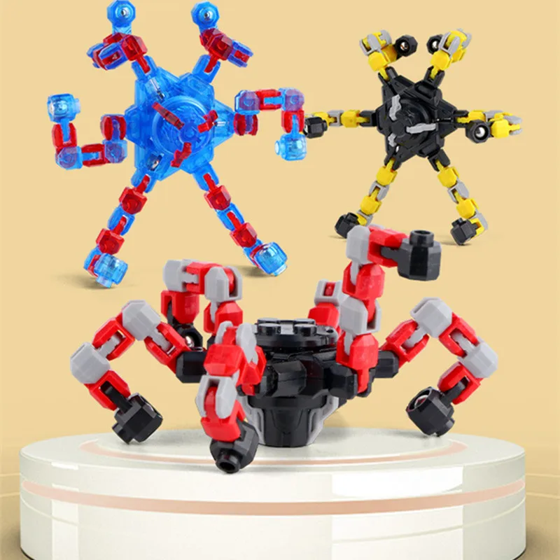 

Креативная складная игрушка-гироскоп на кончик пальца, желто-красные детские сенсорные игрушки, кубик-фиджет, игрушки Frete для детей