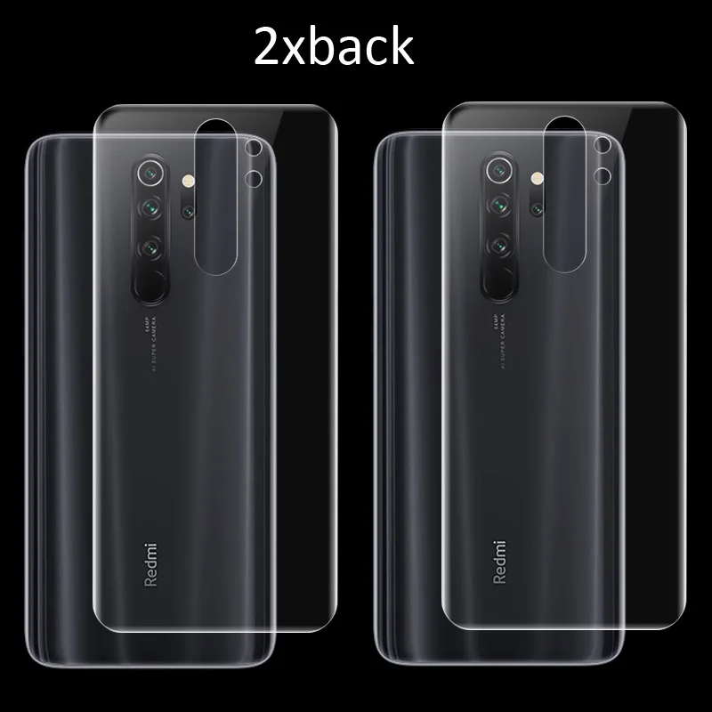 Imak Гидрогелевая пленка для Xiaomi Redmi Note 8 7 Pro задняя Передняя Задняя Защитная Прозрачная Олеофобная пленка - Цвет: Clear 2xback