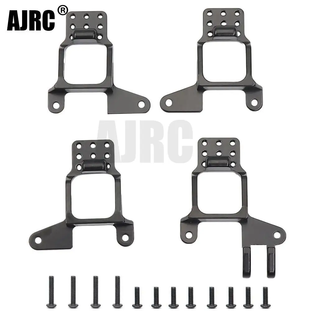 AJRC-Torres de choque delanteras y traseras de aluminio, montaje para 1/10 RC Crawler TRX-4 Bronco k5 g500 Defender TRX4 8216, piezas de actualizaci&oacute;n, 4 Uds.-0