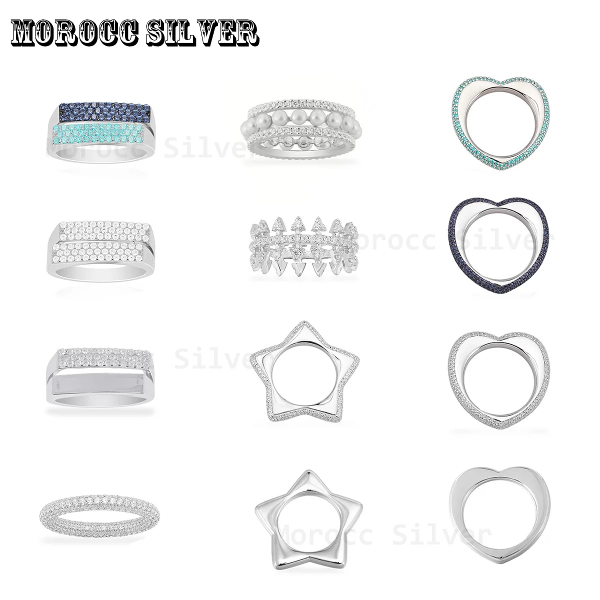 

S925 Sterling Silver Jewelry 1:1 Copy, Exquisite High-Quality Female Ring, Simple Heart-Shaped Pentagon Ring