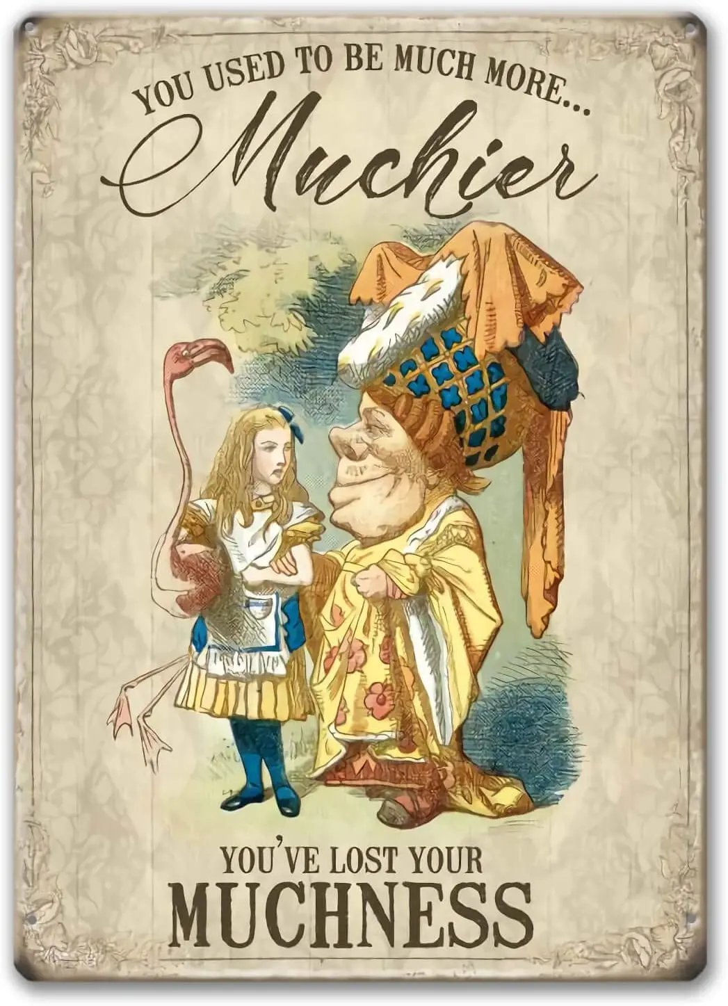 Плакат Agedsign Алиса в стране чудес винтажный металлический жестяной знак гораздо