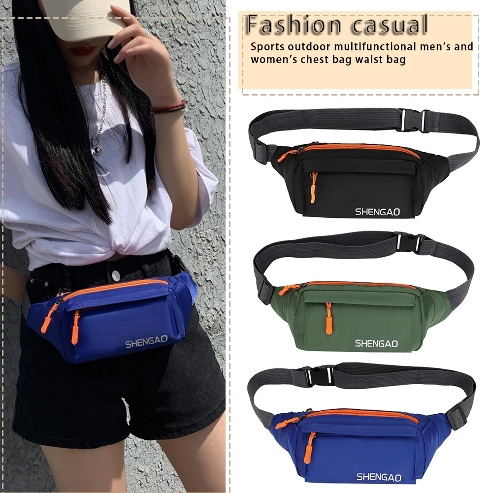 

Fashion Protable Waist Shoulder Bag Casual Oxford Messenger Pack Multi-function Fanny Chest Belt Purse Outdoor Sports Travel Bag
