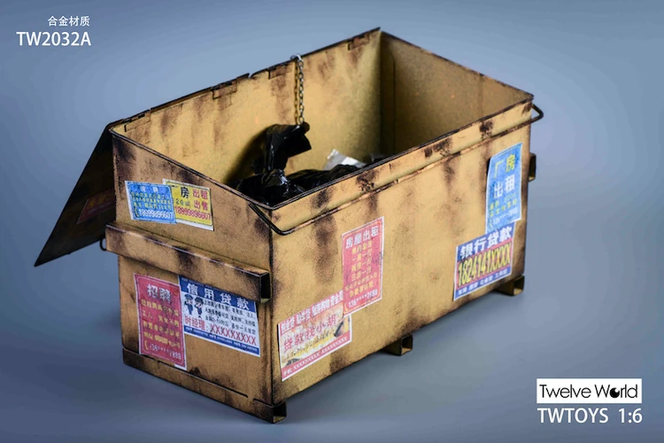 

In Stock 1/6 TWTOYS Trash Can TW2032 Metal Handmade Soldier Doll Scene