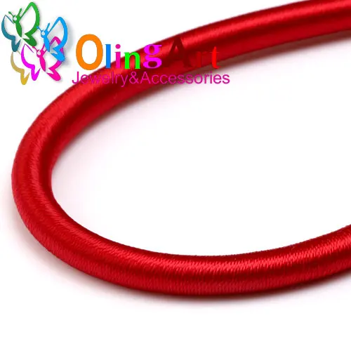 KX 46cm 5mm PT23 5 мм 46 см мягкий искусственный шелк различные материалы/несколько цветов шнур полые резиновые DIY ожерелье браслет ювелирных изделий - Цвет: KX 46cm 5mm PT23