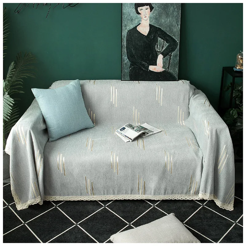 

Chenille Couch Cover Lace Sofa Towel Furniture Covers Sofa Bed Blanket Armrest Sofa Slipcover Nonslip Bench Settee Covers