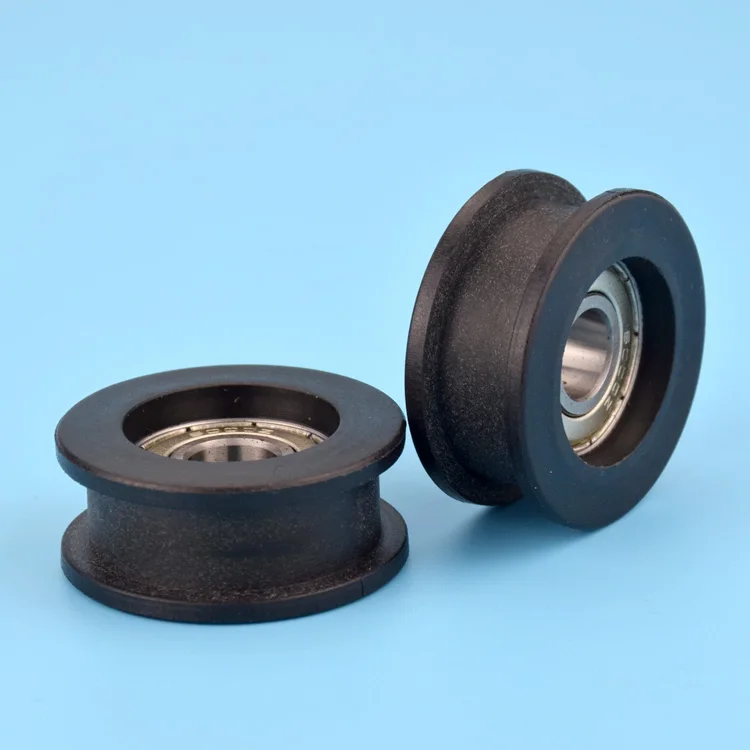 1 шт. ролик с плоским пазом покрытием 6000 пластиковый нейлоновый подшипник