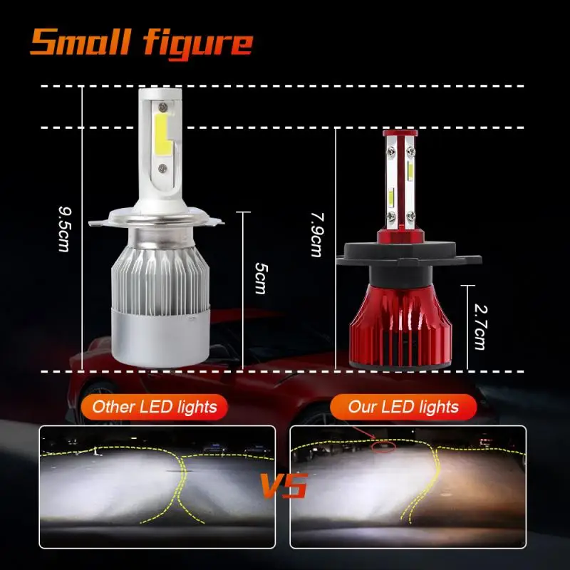

2Pcs X15 Car Headlight Bulbs 880 9005 9006 9007 H1 3 4 7 8 9 11 LED Lights 8000LM 6500K 26W Auto Headlamps 360 Decoding Lamp