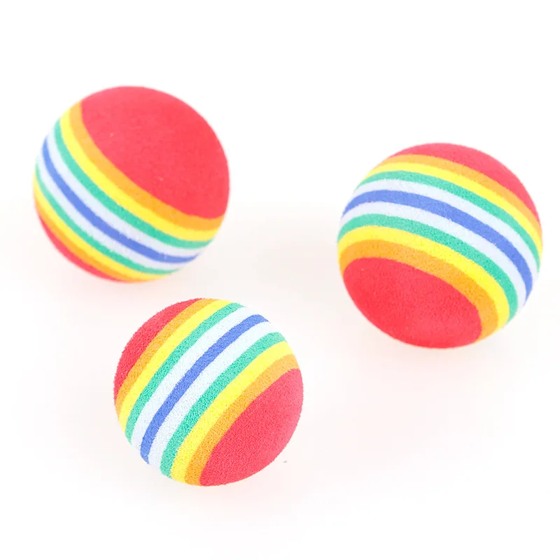 2 Psc Cat Toy Pet rainbow ball eva material Ball Multicolor Puzzle game Non-toxic Chew toy Biting resistance | Дом и сад