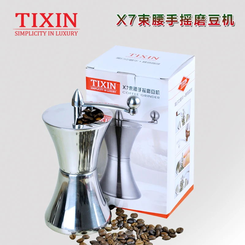 安い ミニ手動コーヒーグラインダーバリステンレス鋼の高品質ハンドクランクコーヒーグラインダーホームmolinilloカフェcoffeeware DG50MCG