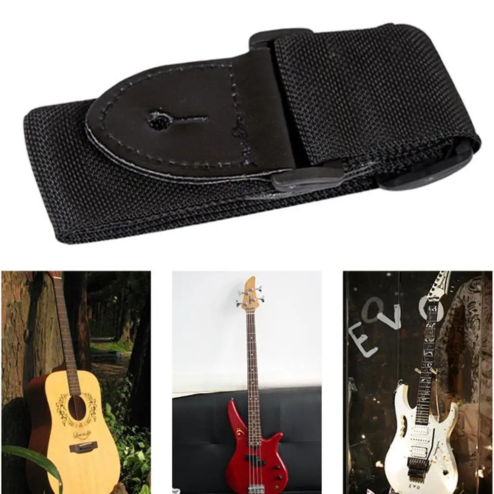 gitarre strap leder einstellbare schulter gurt für gitarre elektrische gitarre bass gitarre teile zubehör schwarz neue free global shipping