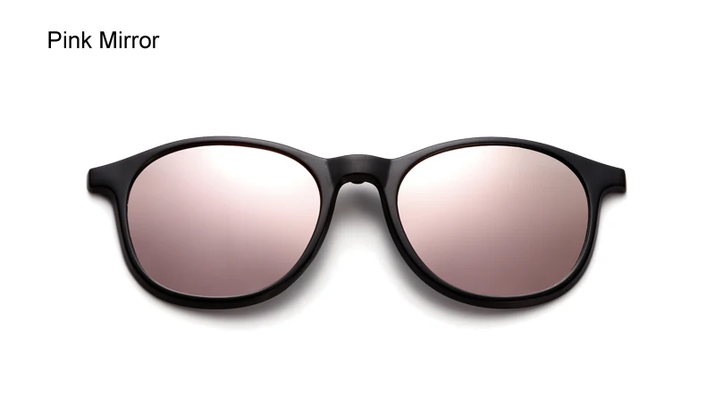 TWO Oclock Magnet Sunglass Women Men Polarized Lens Optical Spectacle Frame Clip On Glasses Men Round TR90 3D Night Vision A2245