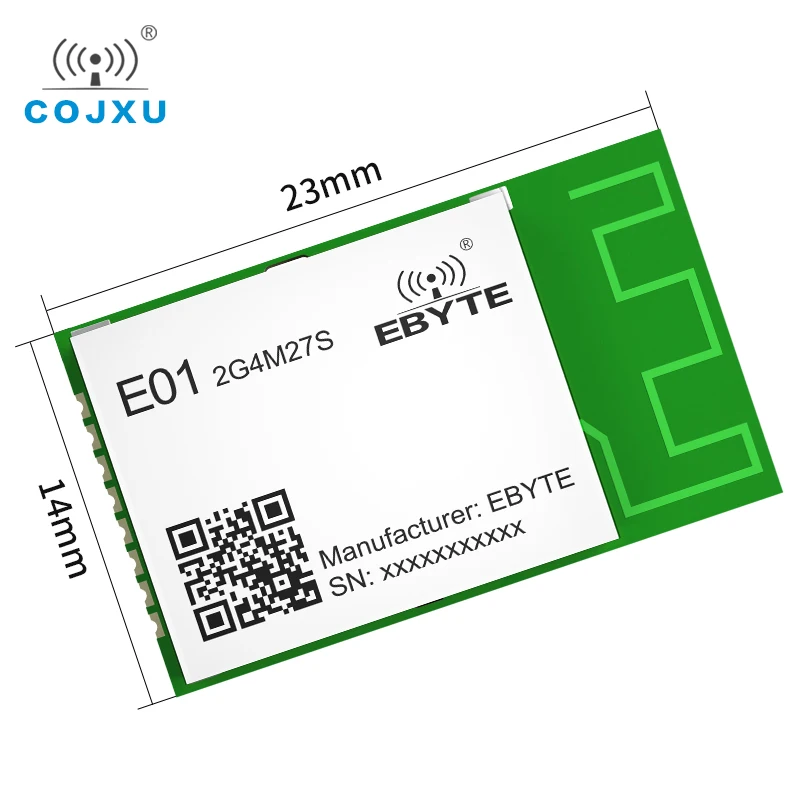 

Беспроводной радиочастотный модуль SPI, 2,4 ГГц, SMD, беспроводная модульная лампа, LNA, встроенная антенна для печатной платы 27 дБм, 16 МГц, кварцев...
