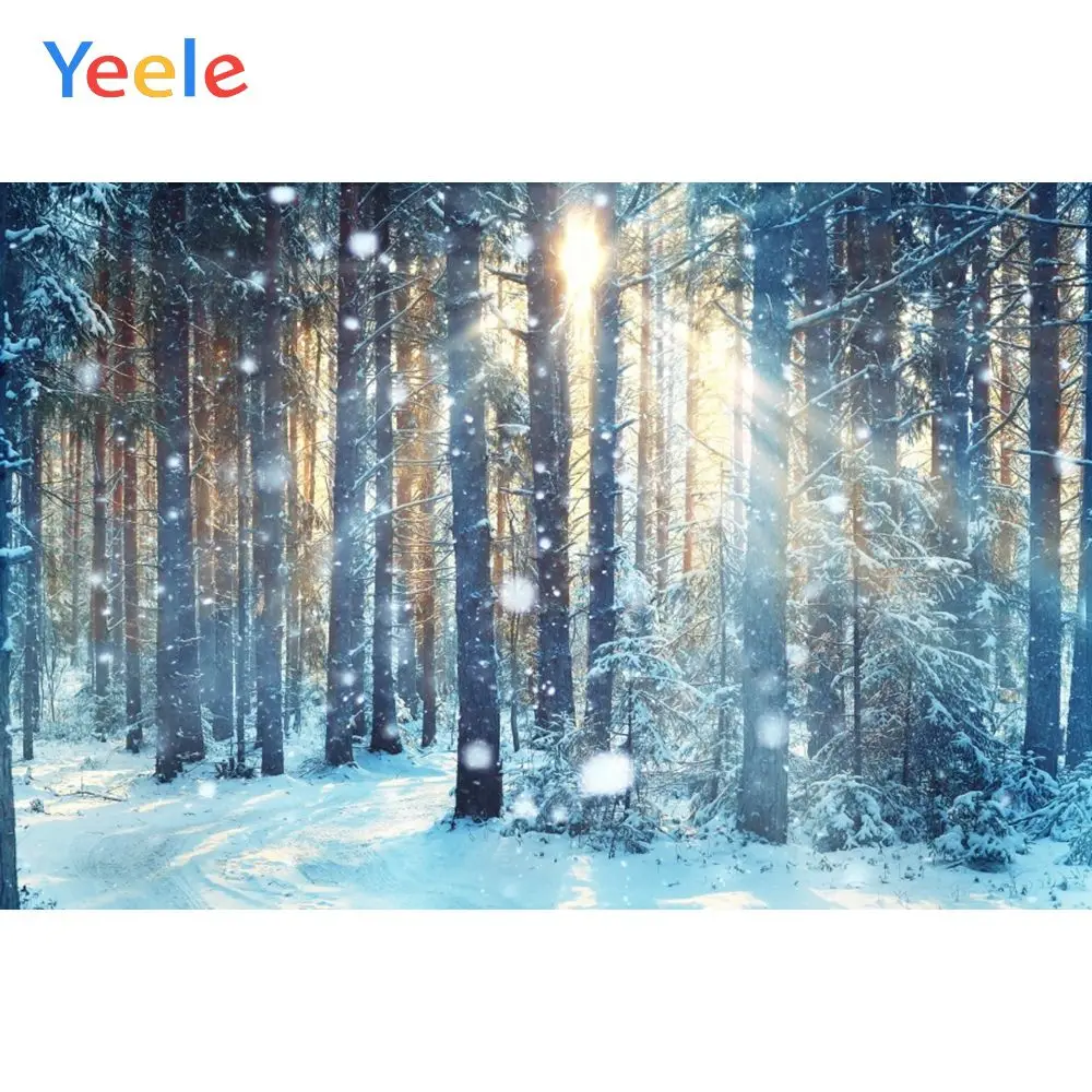 NBK10904 Yeele зимние фоны для фотосъемки боке Снежный лес Солнечный свет персонализированные фоны для фотостудии - Цвет: NBK10904