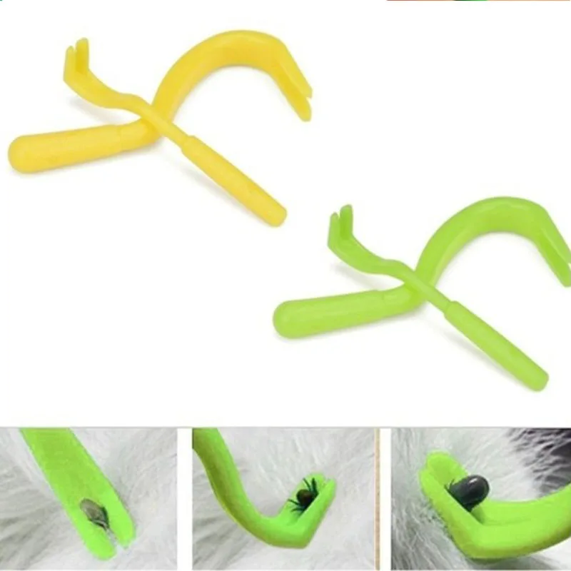 

Dropship 2/3Pcs Pet Fleas Remover Hook Lice Plastic Portable Horse Human Cat Dog Pet Supplies Home Tick Remover Tool