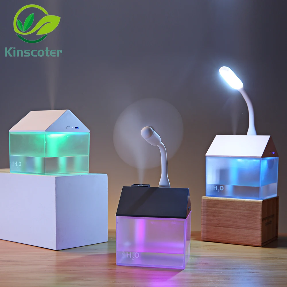 

Увлажнитель воздуха Kinscoter, USB, портативный, ультразвуковой, с распылителем эфирных масел