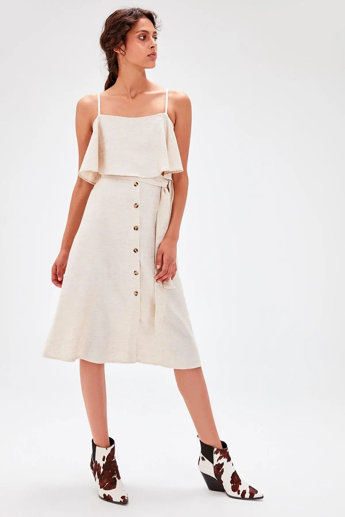 Платье со шнурками TWOAW20EL0177|Женские платья| |