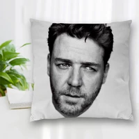 custom russell crowe actor pillow slips polyester decorative pillowcases zipper pillow case pillowcase cover square 40x40cm