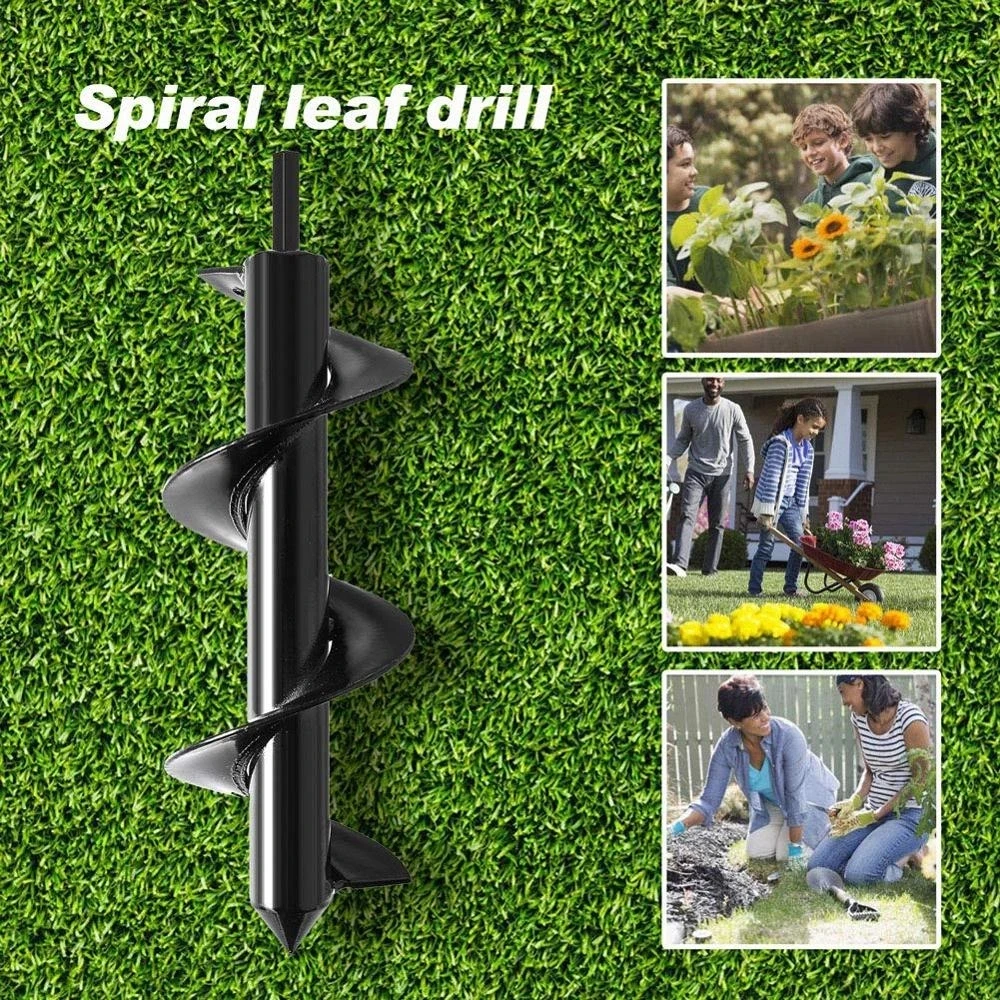 

Garden Auger Flower Planter Spiral Drill Bit Hex Shaft Hole Digger Yard Gardening Planting Bedding Bulbs Seedlings 8*45mm