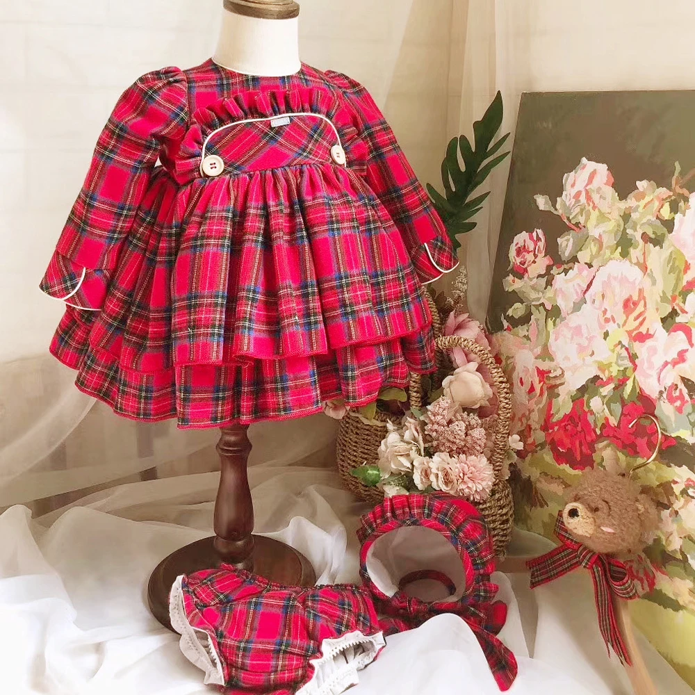 2019 нарядное платье для маленьких девочек детское многослойное в клетку