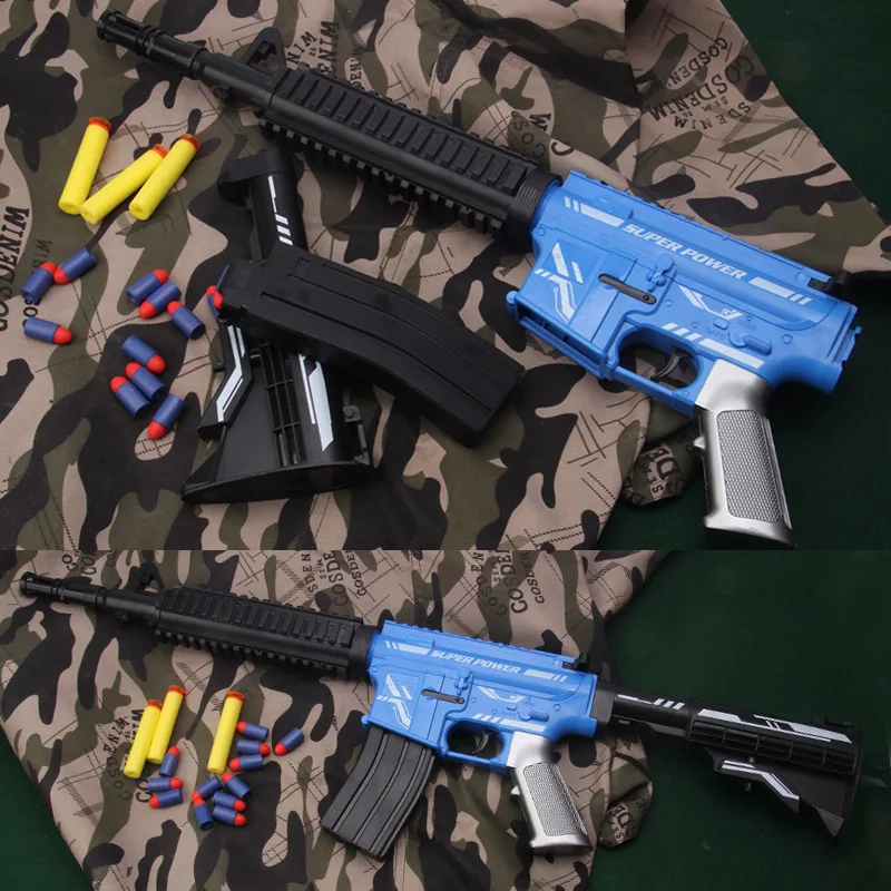 M416 мягкая резиновая пуля пистолет игрушка бластер для мальчиков стрельба
