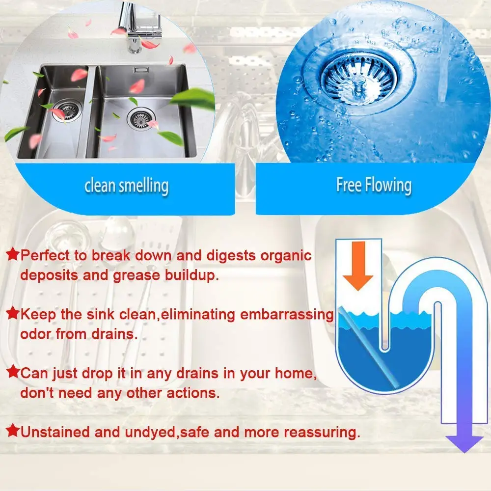 Очиститель для слива дезодорирующие палочки сливные нетоксичный дезодорант