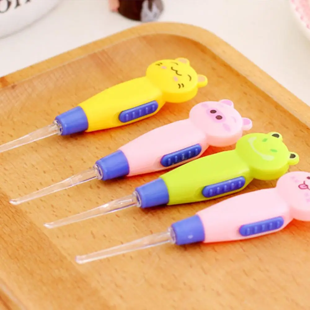 Ушная ложка для очистки с светодиодный подсветкой милый мультяшный животное