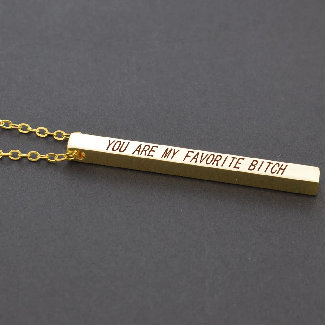 Ты моя любимая сука романтическое ожерелье с гравировкой букв любви на цепочке