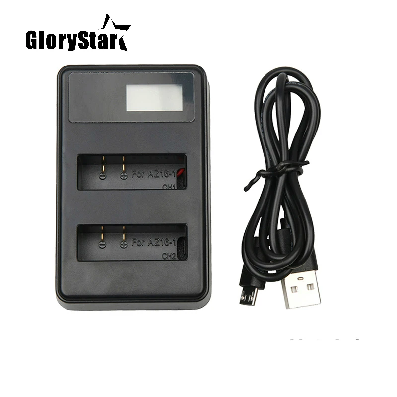 

Original For Xiaomi YI 4K Battery AZ16-1 USB LCD Dual Charger Action Camera 2 4k+ Lite Accessories 1400mAh Rechargeable Battery