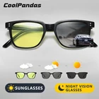 Солнцезащитные очки CoolPandas для мужчин и женщин, брендовые квадратные поляризационные классические винтажные фотохромные очки для вождения