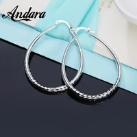new 925 sterling silver earrings fashion big u shape earrings dress woman glamour jewelry gift