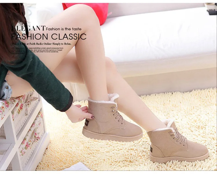 Женские ботинки, теплые зимние ботинки на меху, женская зимняя обувь, женские ботильоны на шнуровке, женская обувь черного цвета, большие размеры 41, 42, 43