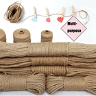 Натуральный Винтаж джутовая веревка шнур шпагат в декорированном мешковиной горшке лента швейная Подарочная упаковка DIY ремесло домашнего тканые Декор 51050100 м