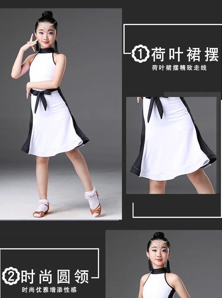 Latin Dance Dress Costumes for Girls Show Less Children's Professional Standard Girls Practice Dance Costumes Latin Dance Dress