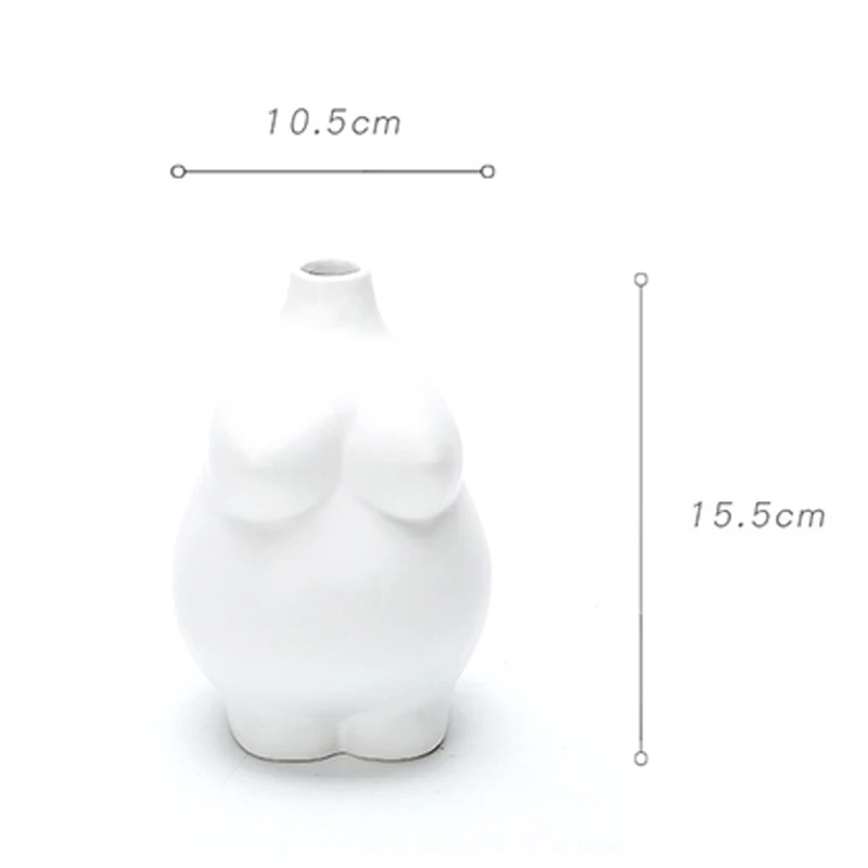 

Human Body Art Vase Nordic Dried Flowers Ceramic Small Vase Ornament Office Pen Holder Home Decoration For Wedding Party