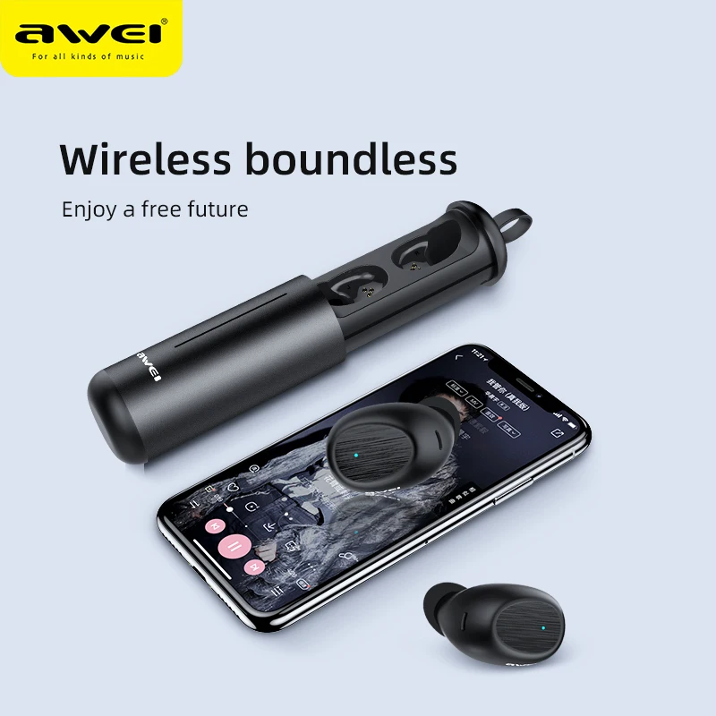 TWS Наушники AWEI T55 с поддержкой Bluetooth 5 0 и шумоподавлением|Наушники гарнитуры| |