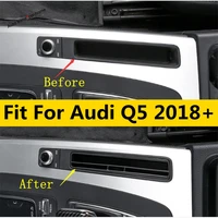 middle central control card slot molding storage box container cover trim for audi q5 2018 2022 plastic accessories interior