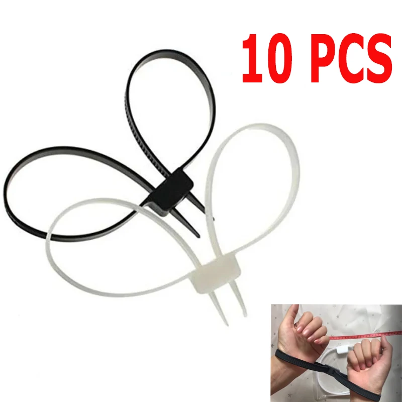 5/10PCS Handcuffs Double Flex Cuff Disposable Handcuffs cable ties removable nylon cable ties plastic flexible cable tie