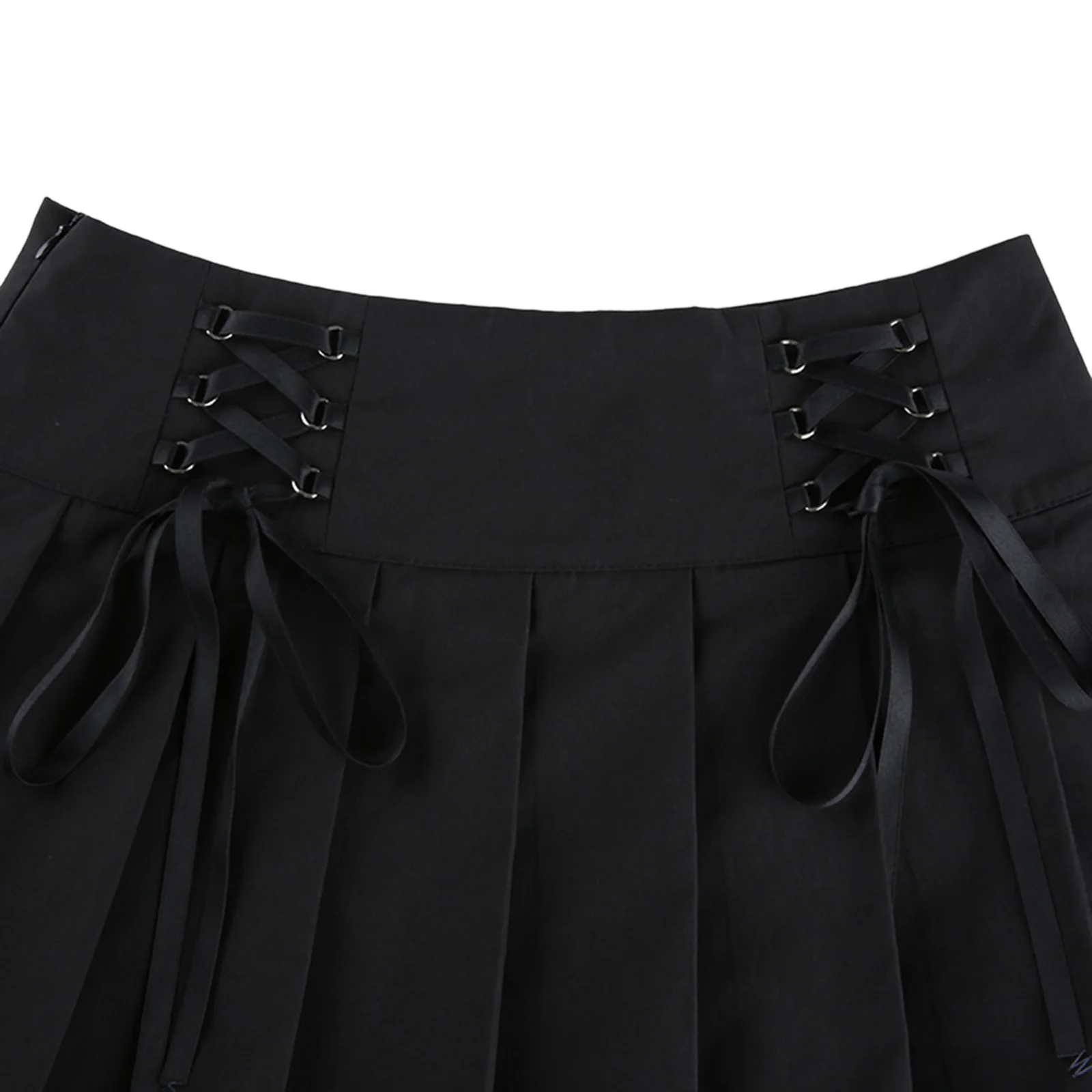 

Tie to skirt woman dark punk style aesthetics 90s black dance mini skirts