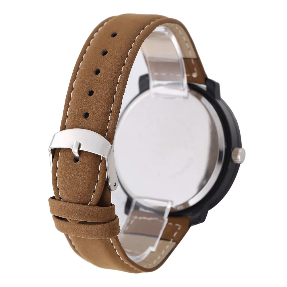 

Nice The PopOutdoor Sports Fashion Men Watches Quartz Leather Strap Boy Wristwatches Matte Surface Men Clock Relogio Masculino